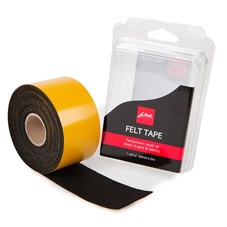 Petit gaffer feutrine LEMARK Black Felt Tape - 50mm x 5m Noir Mat