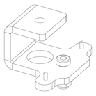 VNI-CLADAPT - Adaptateur plafond pour lyre horizontale ou verticale P+ et ePS NEXO