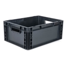 Bac ''EU'' en polypropylène BLACKCASE - 400x300x165mm - Noir 19,8l