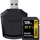 Carte mémoire LEXAR Pro SD XC 2000x 128Go - 300Mo/s