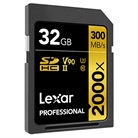 Carte mémoire LEXAR Pro SD HC 2000x 32Go - 300Mo/s