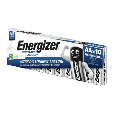 Boîte de 10 piles lithium L91 1.5V FR6 AA ENERGIZER