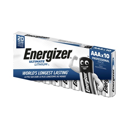 Boîte de 10 piles lithium L92 1.5V FR3 AAA ENERGIZER