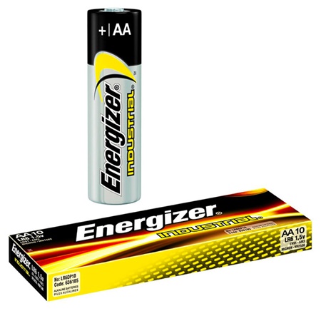 Boîte de 10 piles alcalines 1.5V LR06 AA Industrial by ENERGIZER