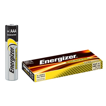 Boîte de 10 piles alcalines 1.5V LR03 AAA Industrial by ENERGIZER