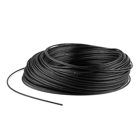 Câble noir 3mm longueur 50m Rupture 6,39kN/650 KG RIGLIFT