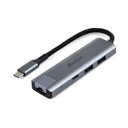 Hub USB 3.2 Gen 2 Type C & Convertisseur Ethernet Gigabit LINDY