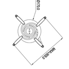 Support universelle KUPO pour vidéoprojecteur - Fixation spigot 16mm