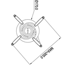 Support universelle KUPO pour vidéoprojecteur - Fixation spigot 16mm