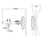 Support LCD KUPO pour écran 37'' à 52'' sur pied avec embout 16mm