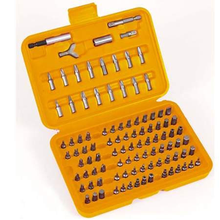 Jeu d'embouts pour tournevis en coffret - 100 pcs - TOOLLAND