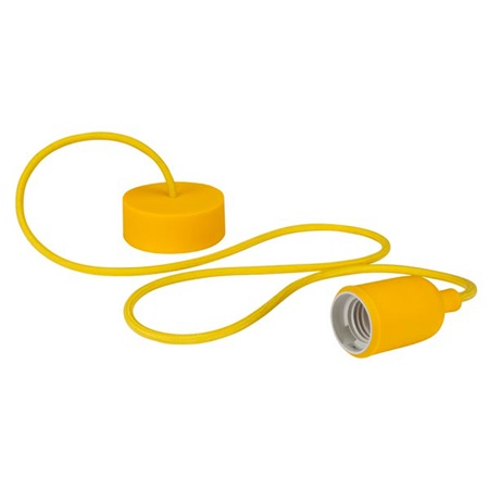 Luminaire à Suspension en cordage avec douille E27 - Jaune - VELLEMAN