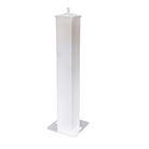 Totem téléscopique 106 à 195 cm pour enceinte ou lyre, lycra blanc