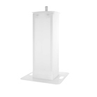 Totem téléscopique 106 à 195 cm pour enceinte ou lyre, lycra blanc