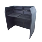 Stand DJ pliable XL dim int. 120 x 140cm avec lycra noir et blanc