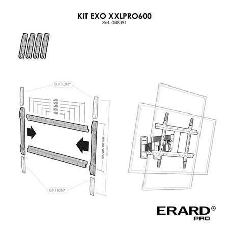 Kit d'extension pour mode portrait ERARD PRO EXO XXLPRO600