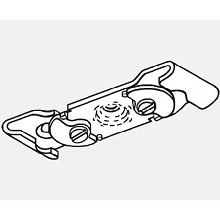 Support double pour PATMONO, alu, plafond et ferrures -vis non fournie