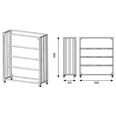 Pannière en aluminium pour transports de projecteurs ASD