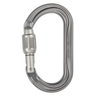 Mousqueton oval léger PETZL OK Screw-Lock - Couleur : Gris / Alu