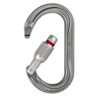 Mousqueton oval léger PETZL OK Screw-Lock - Couleur : Gris / Alu