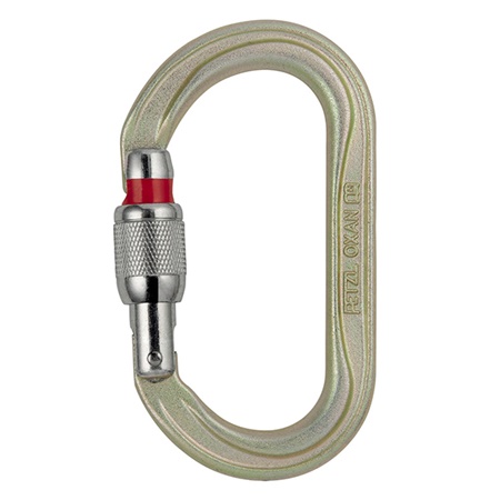 Mousqueton ovale à haute résistance PETZL Oxan Screw-Lock