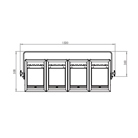 4 projecteurs type cycliode halogène ROBERT JULIAT 650/1000/1250W