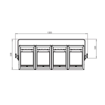 4 projecteurs type cycliode halogène ROBERT JULIAT 650/1000/1250W