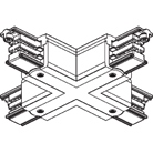 Angle 4 départs en X pour rail 3 allumages gris NORDIC ALUMINIUM