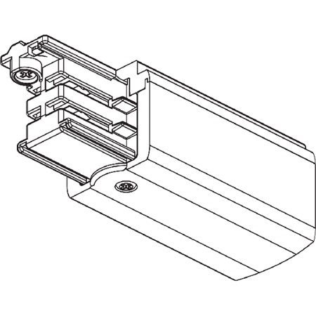 Alimentation pour extrémité droite pour rail 3 allumages gris