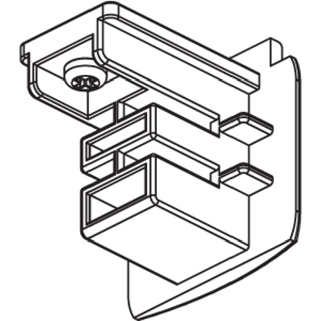 Embout de finition pour rail 3 allumages gris NORDIC ALUMINIUM