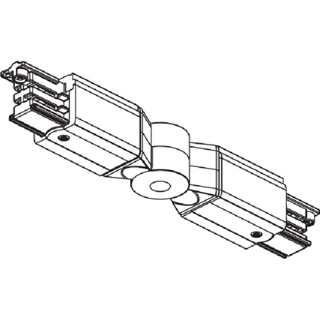 Angle +/- 90° articulé pour rail 3 allumages noir NORDIC ALUMINIUM