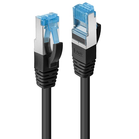 Cordon de patch Ethernet CAT. 6a S/FTP LSZH LINDY - 30cm - Noir