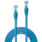 Cordon de patch Ethernet CAT. 6a S/FTP LSZH LINDY - 30cm - Bleu