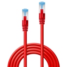 Cordon de patch Ethernet CAT. 6a S/FTP LSZH LINDY - 30cm - Rouge