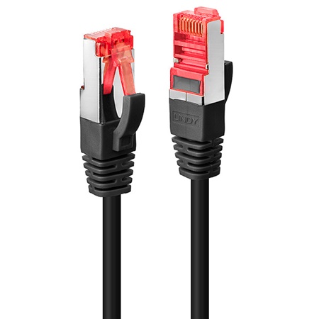Cordon de patch Ethernet CAT. 6 S/FTP LINDY - 30cm - Noir