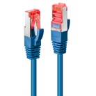 CAT6-STD03BL - Cordon de patch Ethernet CAT. 6 S/FTP LINDY - 30cm - Bleu