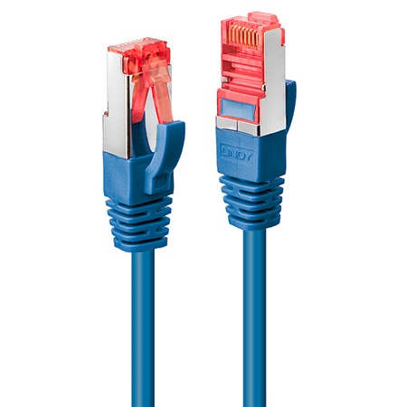 Cordon de patch Ethernet CAT. 6 S/FTP LINDY - 30cm - Bleu