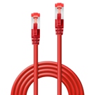 Cordon de patch Ethernet CAT. 6 S/FTP LINDY - 30cm - Rouge