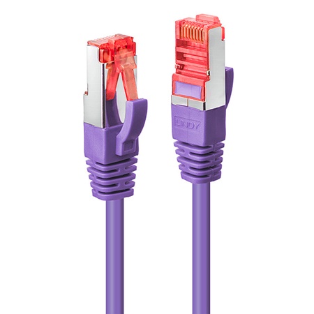 Cordon de patch Ethernet CAT. 6 S/FTP LINDY - 30cm - Violet