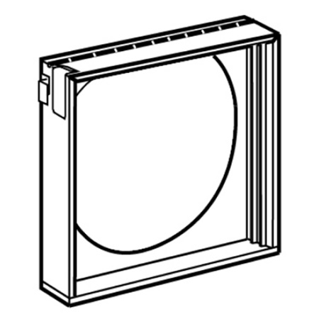 Cassette avant à double-glissière pour accessoires 215x215mm
