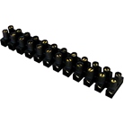 Barrette de 12 plots plastiques secables 10mm² - 32A / 450V Noir