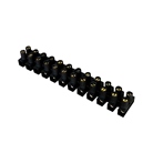 Barrette de 12 plots plastiques secables 2,5mm² - 15A / 450V Noir