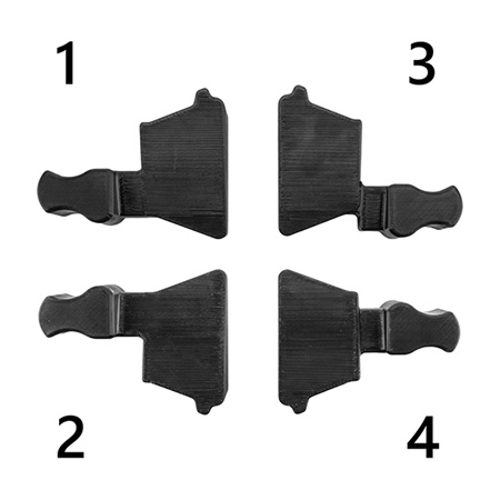 Lot de 4 adaptateurs pour raccord pour DEFENDER MIDI 5 à MIDI 5 2D