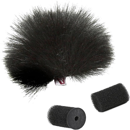 Mini windjammer + bonnette mousse noir Rycote pour micro cravate