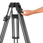 Trépied vidéo rapide 645 FTT double tube carbone MANFROTTO MVTTWINFC