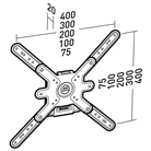 Support mural fixe ERARD PRO pour écran LCD - VESA 400