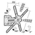 Support mural inclinable et orientable ERARD PRO pour moniteur LCD