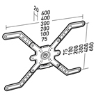 Support mural fixe ERARD PRO pour écran LCD - VESA 600