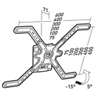 Support mural inclinable ERARD PRO pour moniteur LCD - VESA 600