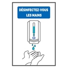 DESINF-AFFICHE - Affiche en carton A4 Désinfectez-vous les mains